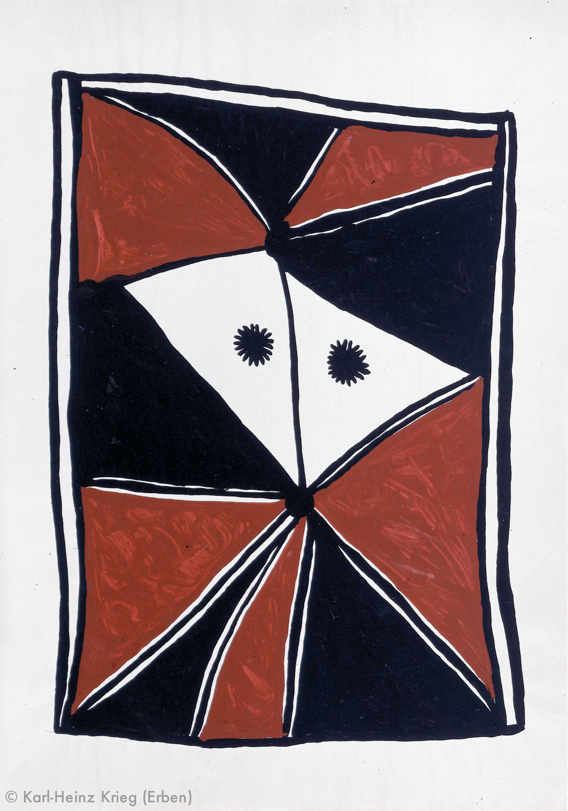 Gaou Béavogi Koiworosegué, 1989 Dispersionsfarbe/Papier 59,5 x 42 cm Werknr. 6-1989/39