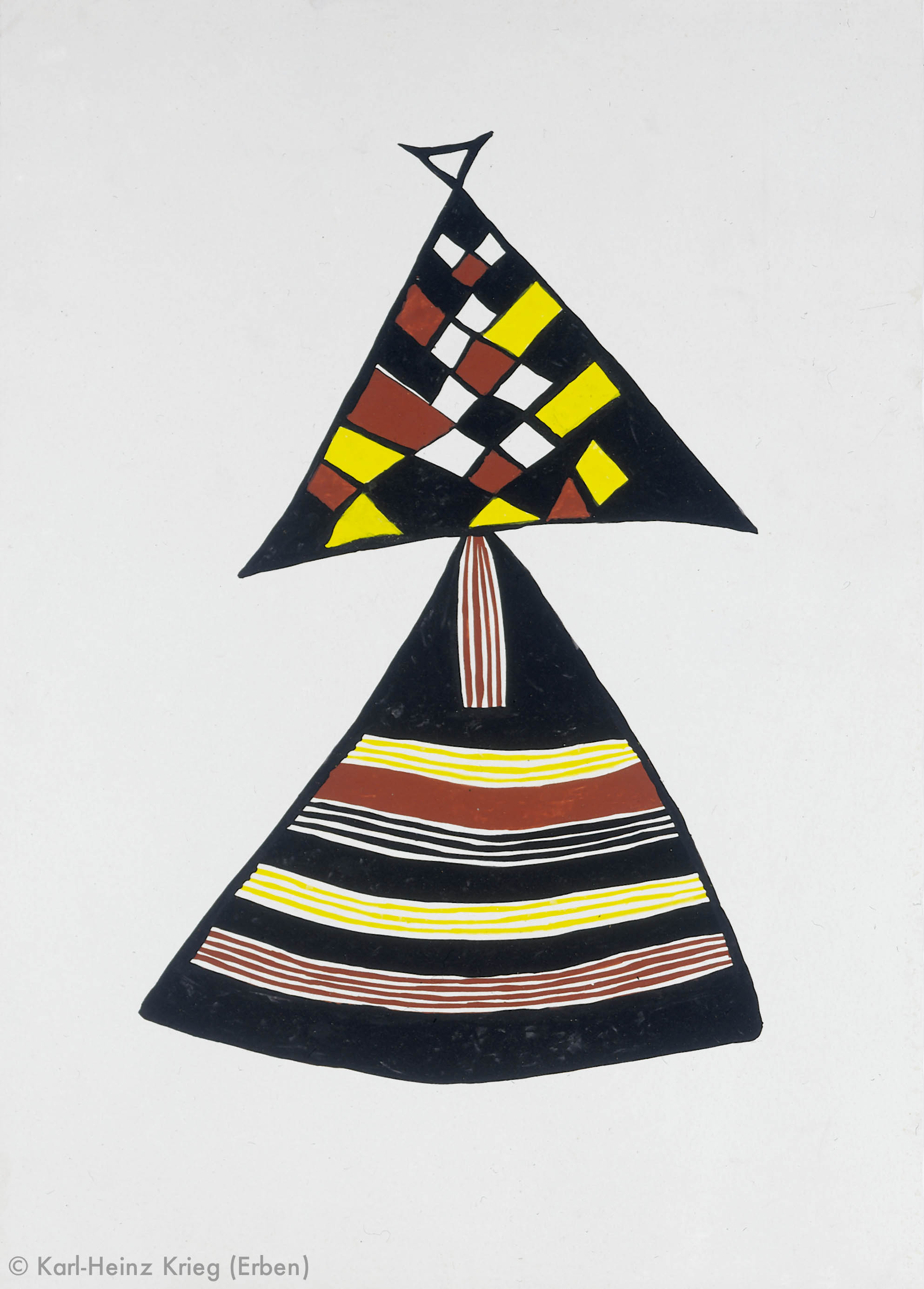Pévé Zoumanigi Zawagi, 1996 Acryl/Papier, grundiert 83,7 x 59,1 cm Werknr. 39-1996/59