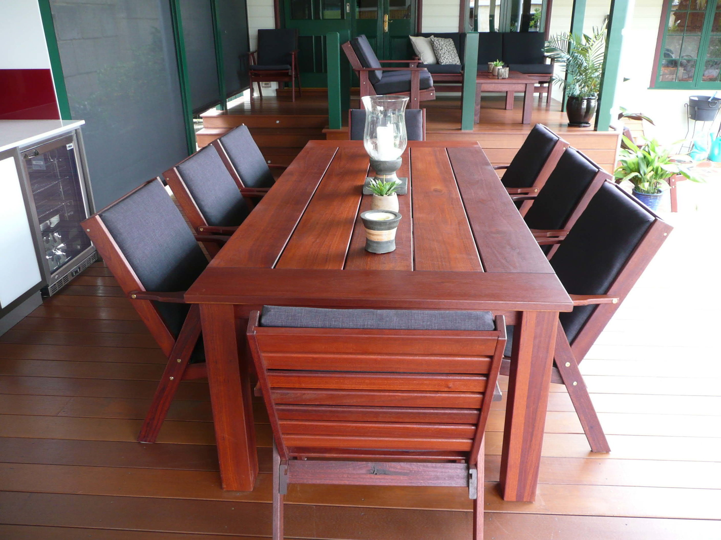 Wideboard Jarrah table with easy chairs (Copy)