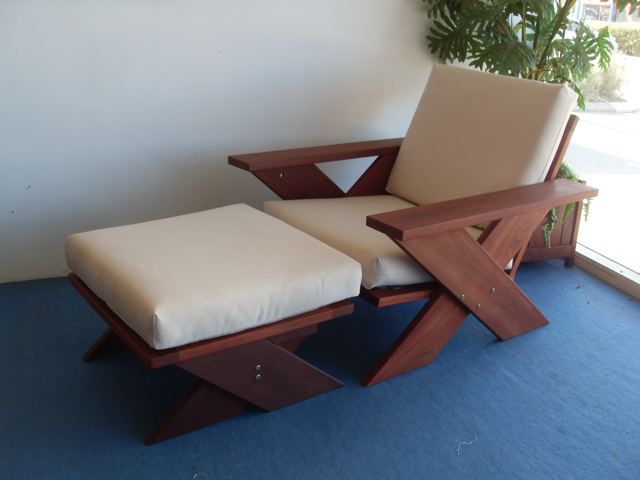 The X Chair and ottoman (Copy)