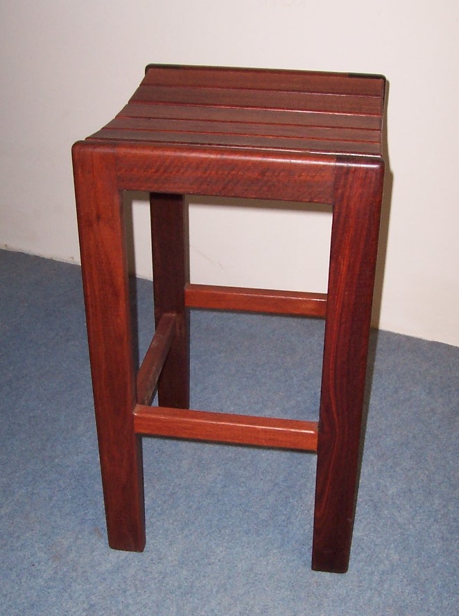  This bar stool can be made for indoors or out at any height &nbsp;- here is an indoor one with an oil finish. 