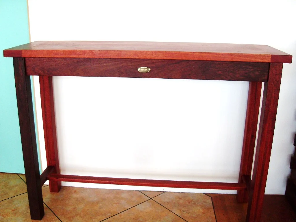 z1 Jarrah Hall table - slim line.JPG