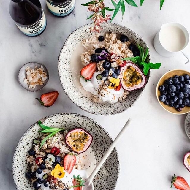 The word from @aussiepassionfruit is that there is &lsquo;a tsunami of passionfruit&rsquo;. We love this fruit for all its benefits and flavour. We thought it would be quite fitting to prepare these overnight oats from @brownpapernutrition - they&rsq