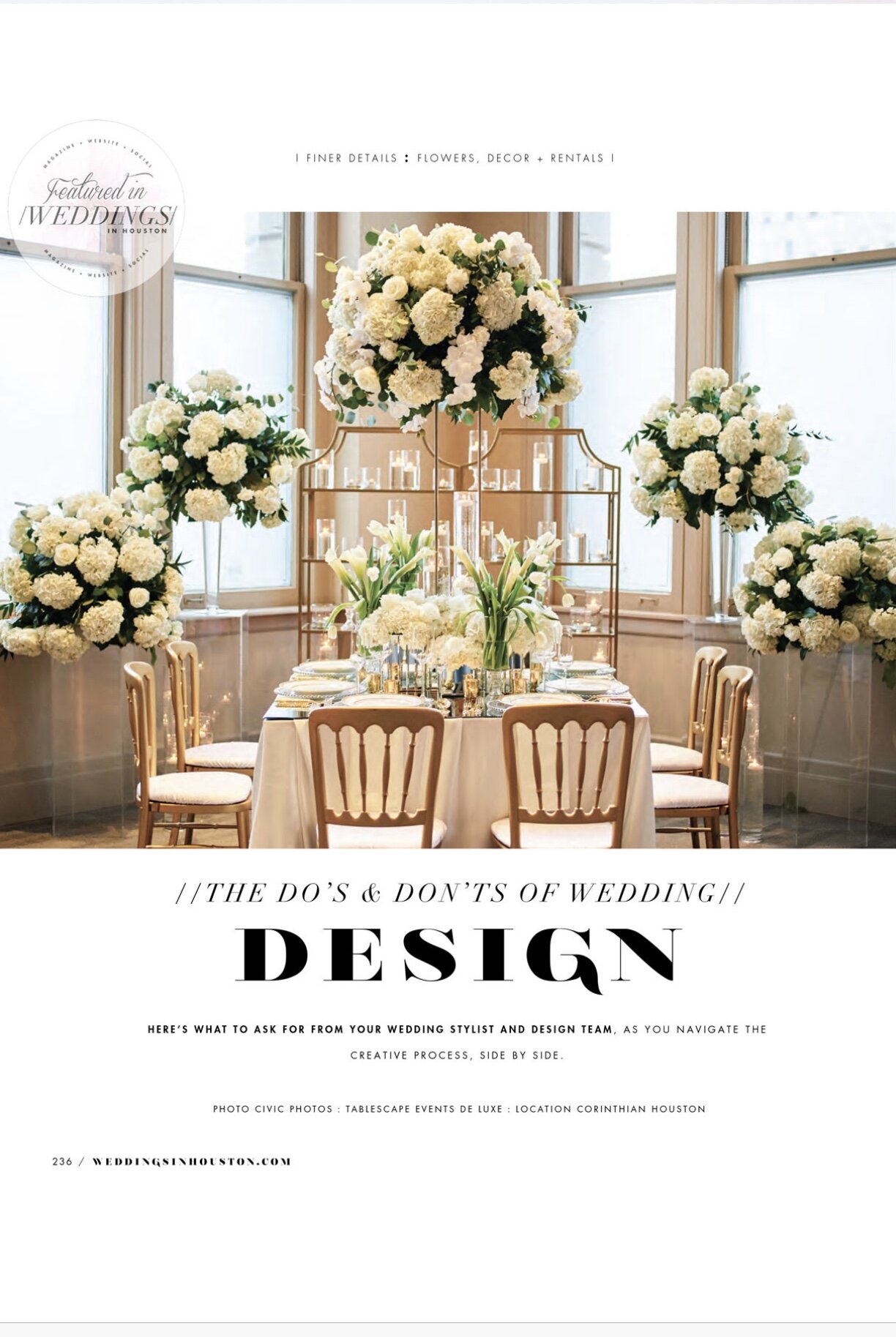 Weddings in Houston Magazine-The Corinthian Venue