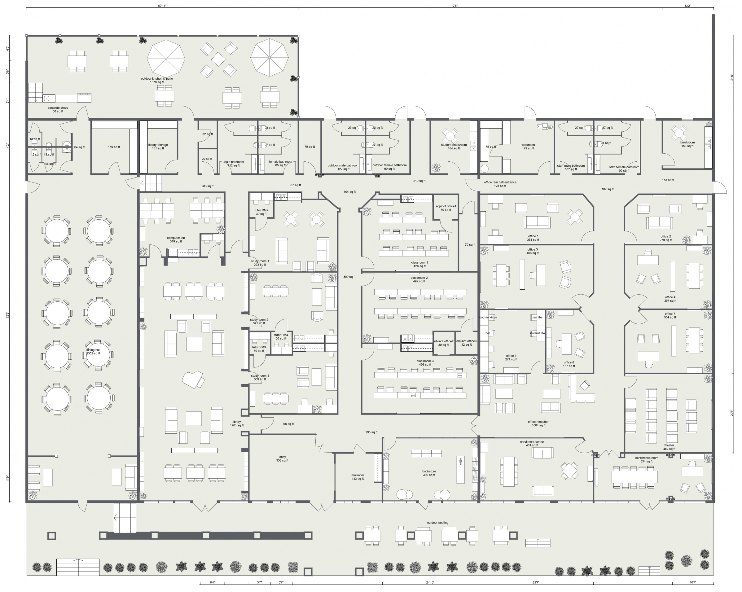 Floor Plan of New Campus