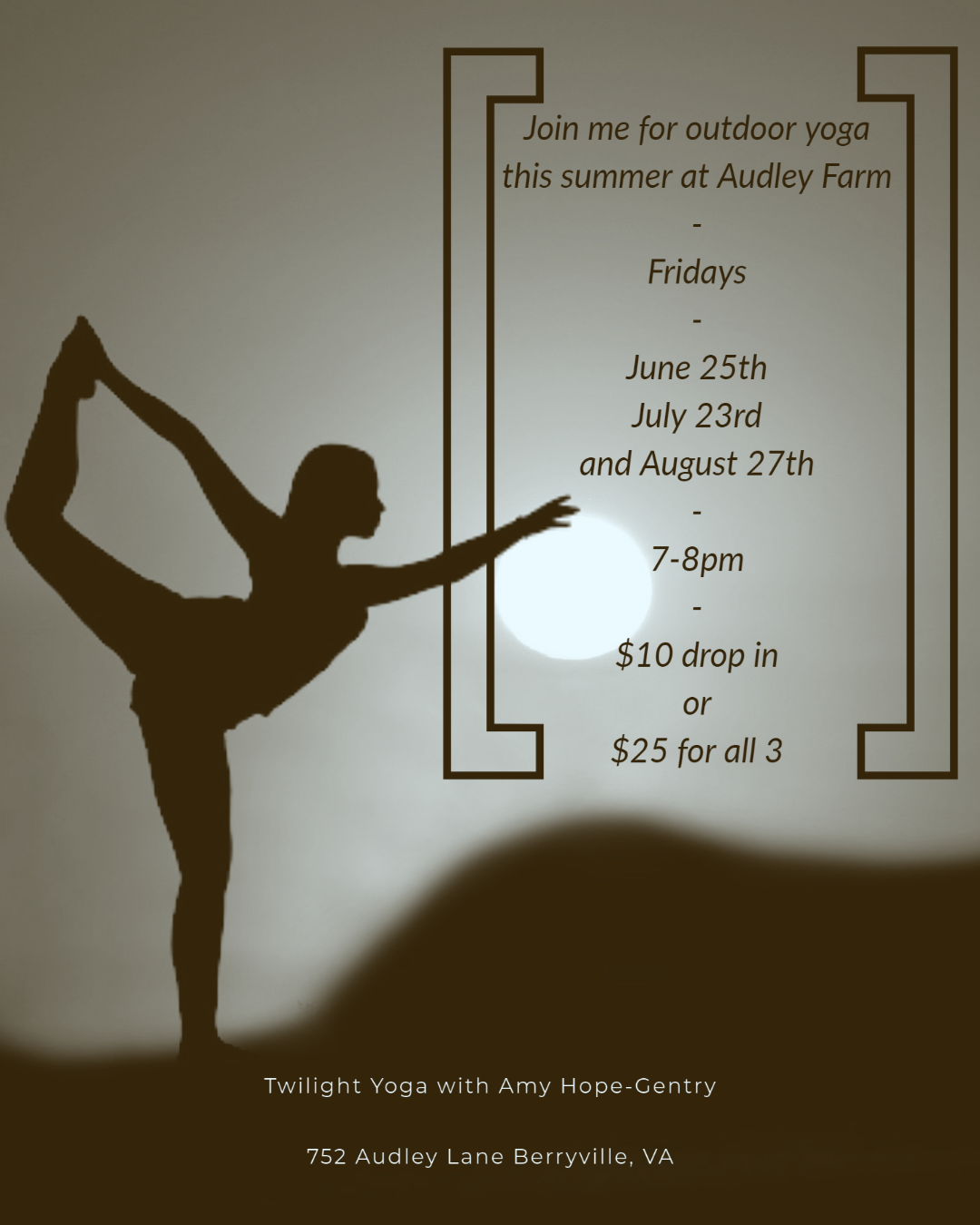 Twilight Yoga - a summer POP UP yoga event!