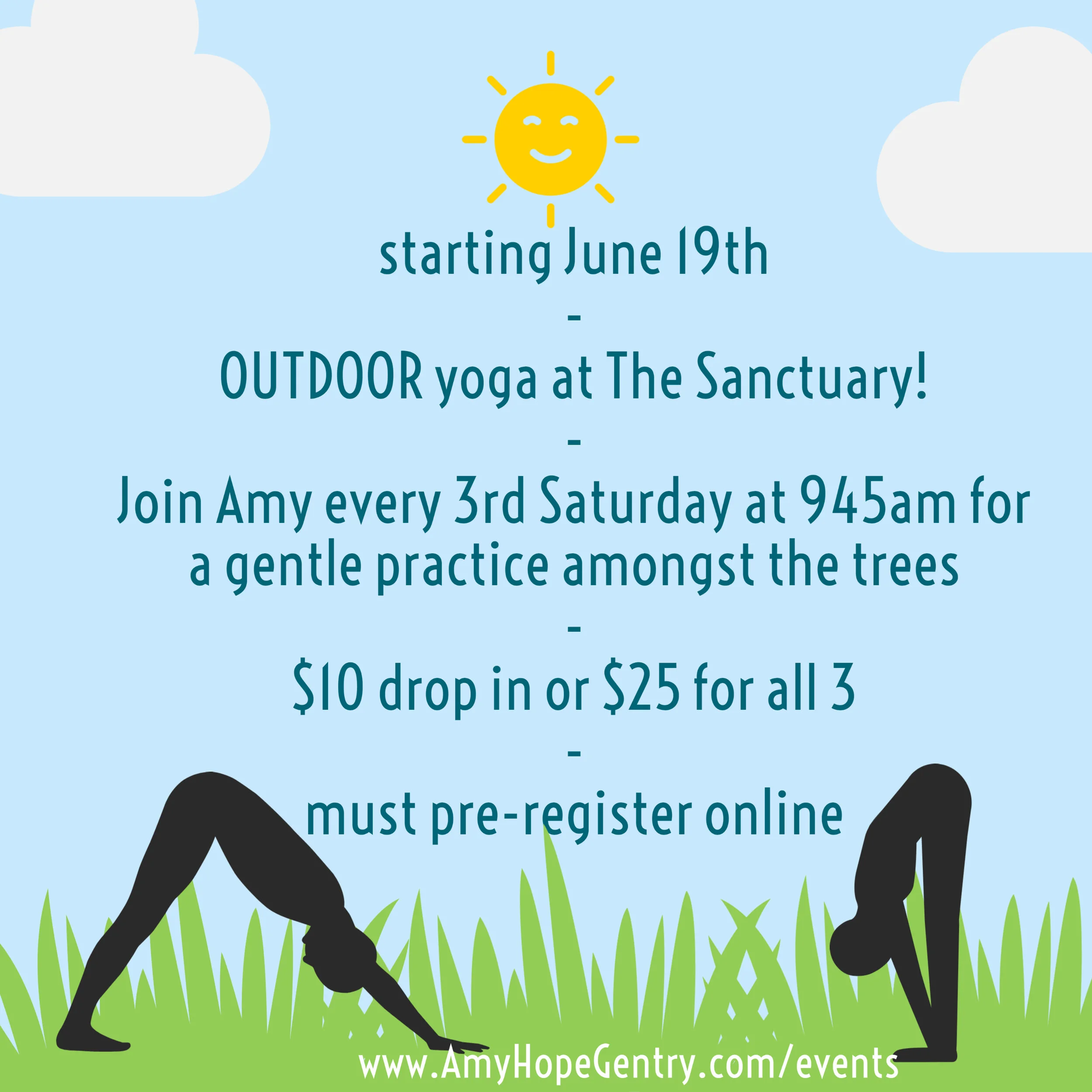 OUTDOOR Yoga at the Sanctuary!