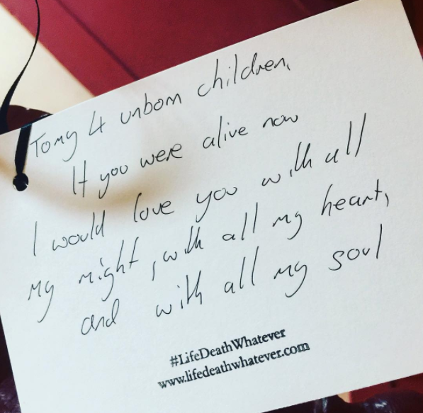 "To my 4 unborn children If you were alive now I would love you with all my night, with all of my heart, and with all of my soul" #unsaid #lifedeathwhatever