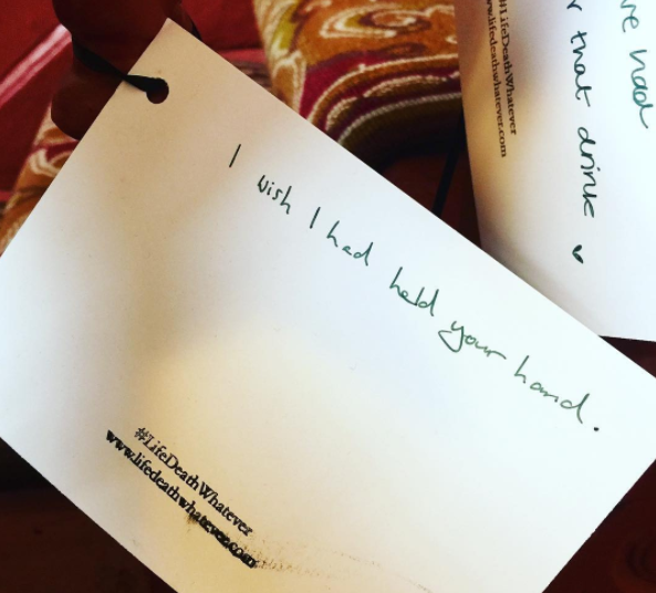 "I wish I had held your hand." #unsaid #lifedeathwhatever