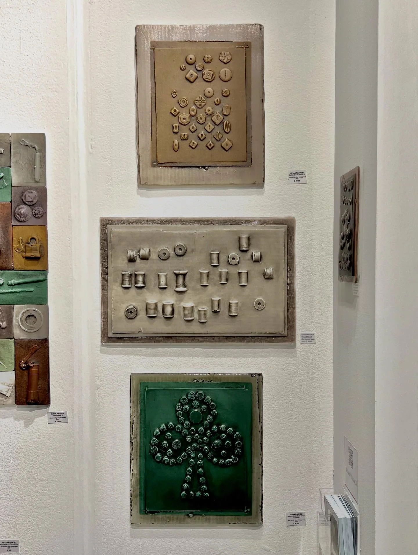 Showing my kiln formed Button Cards @seattleartfair Enjoy!