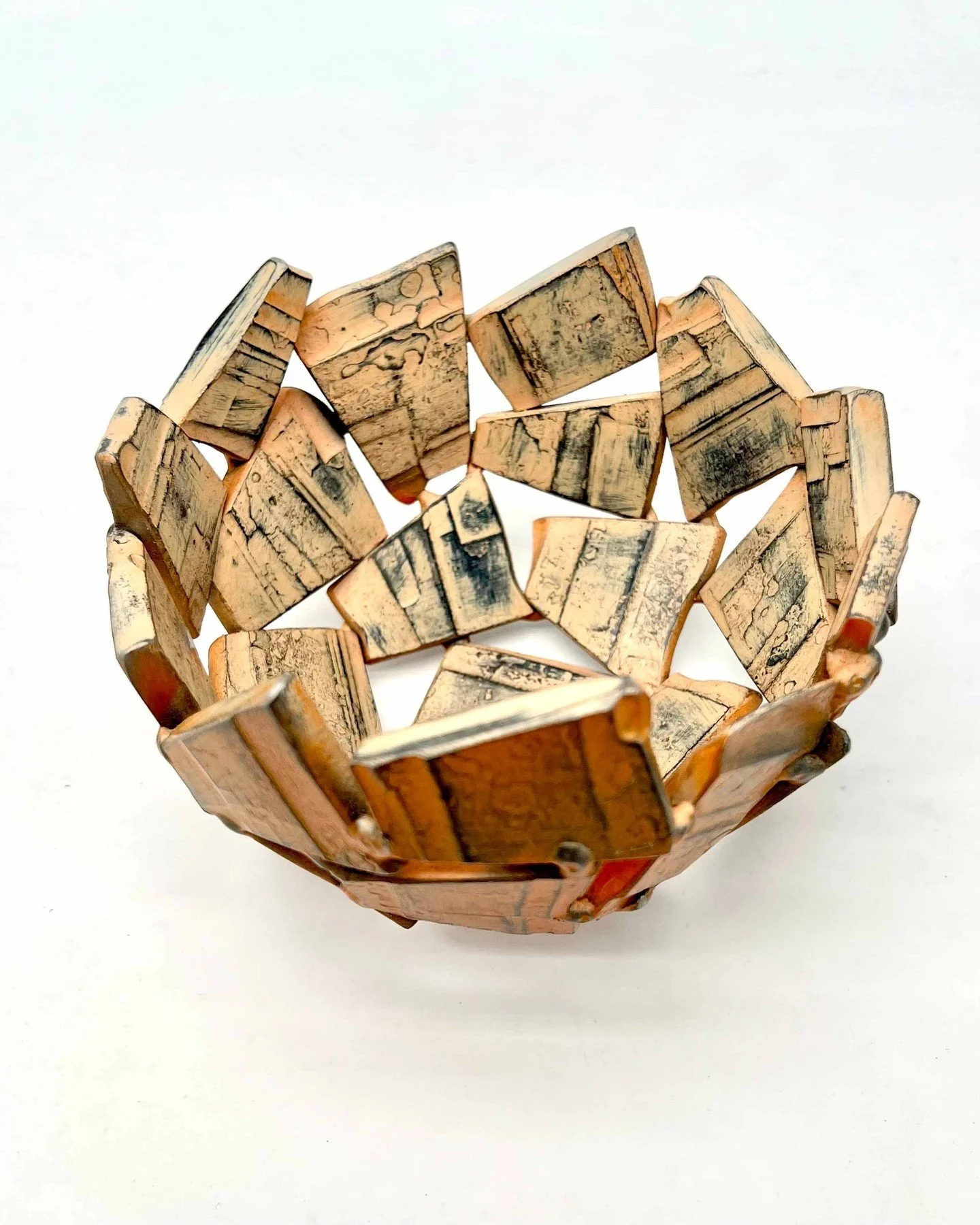 Meet Sherbet Geode Vessel — proof that big style comes in small packages! 🍧✨ Just 6.5" x 6.5" x 3.5", this gem is forged and fabricated steel, finished with aerosol enamel and wax. Created in 2025 to add a pop of color and curio