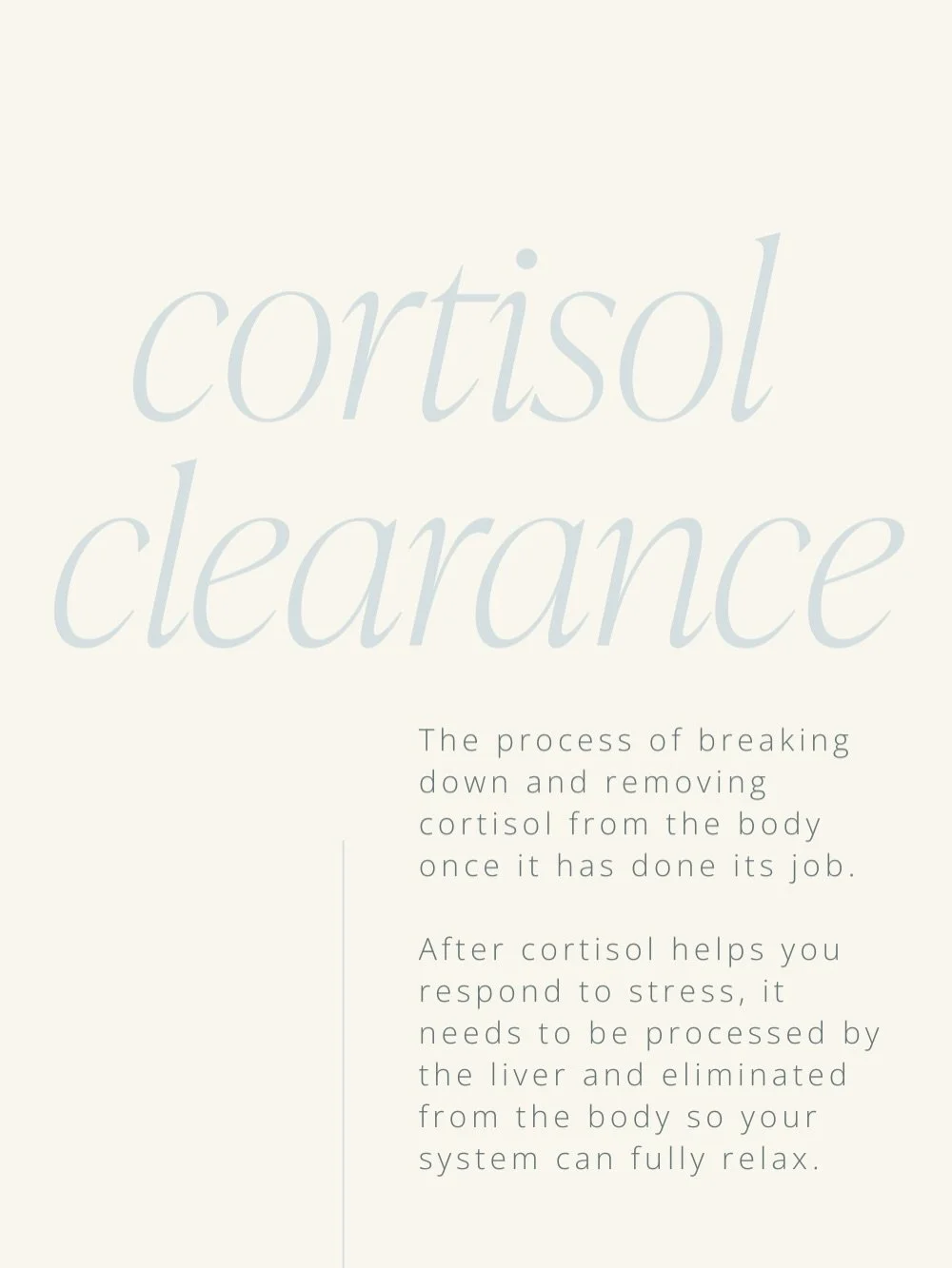 Many women aren&rsquo;t actually producing too much cortisol.

They&rsquo;re just not clearing it efficiently.

After cortisol helps you respond to stress, it doesn&rsquo;t simply disappear.
It has to be processed by the liver, packaged into bile, mo