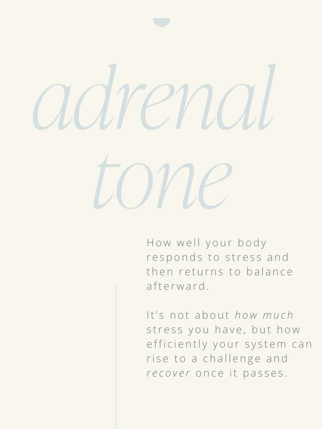 Adrenal health isn&rsquo;t about simply lowering stress or dodging it altogether (impossible, let&rsquo;s be honest).
What really matters is how well your body recovers after stress ~the gentle resilience that lets you bounce back, not just power thr