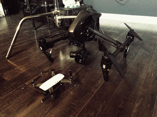 Look who has a little brother now! #djiinspire #djispark