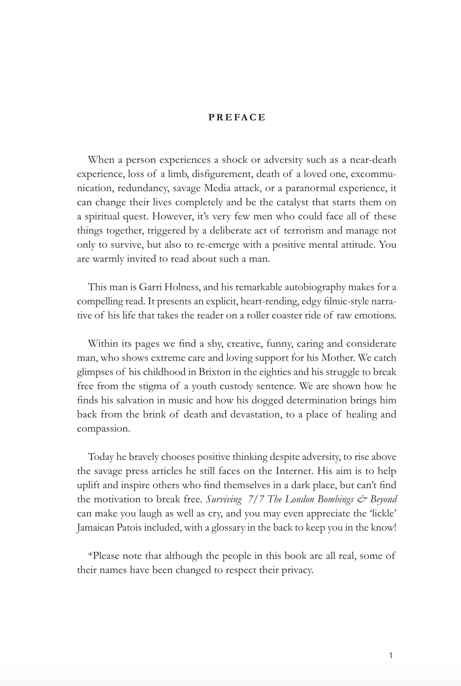 Type-setting for internal pages