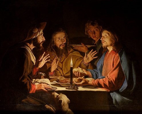 Image credit: Supper at Emmaus by Matthias Stom (at Museum of Grenoble), via Wikimedia Commons