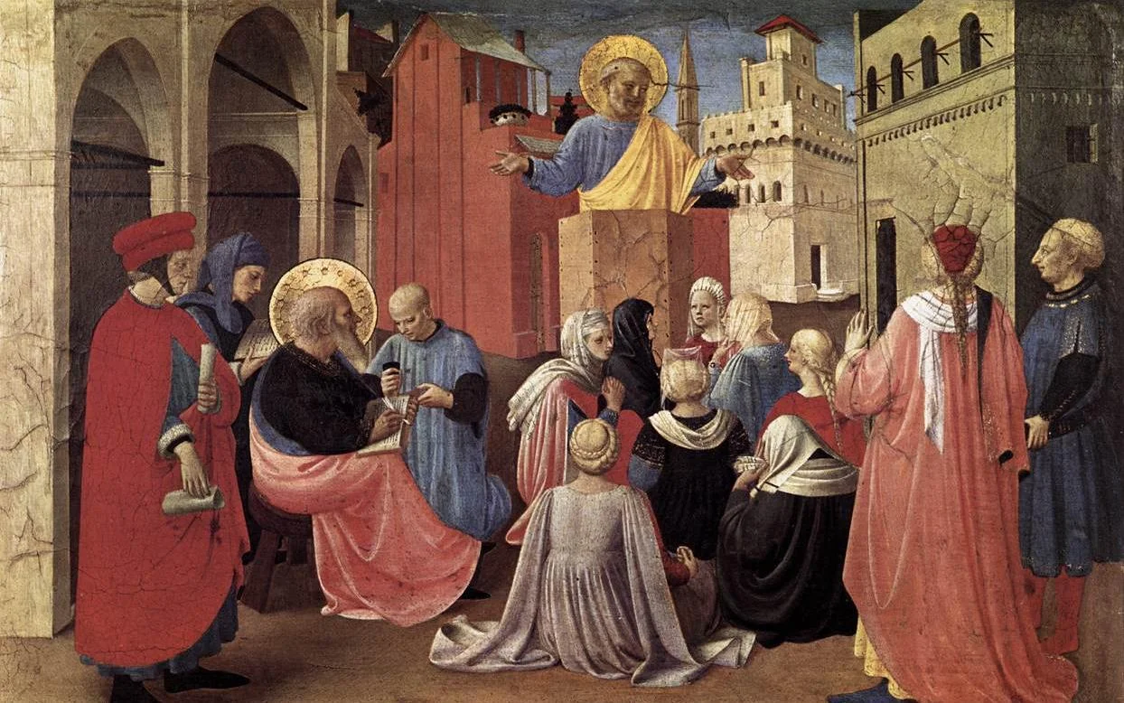 Peter Preaching from the Tabernacle of the Linaioli