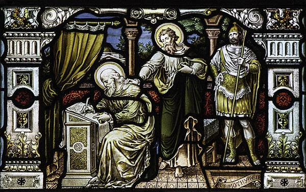 St. Paul writing to St. Timothy