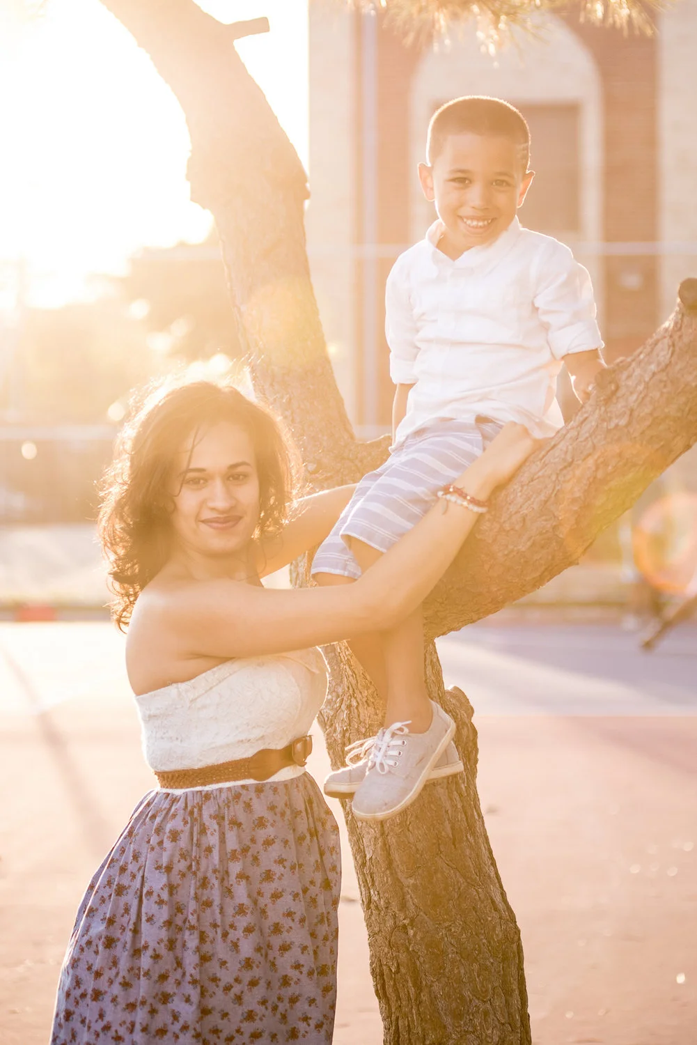 Golden hour family photography