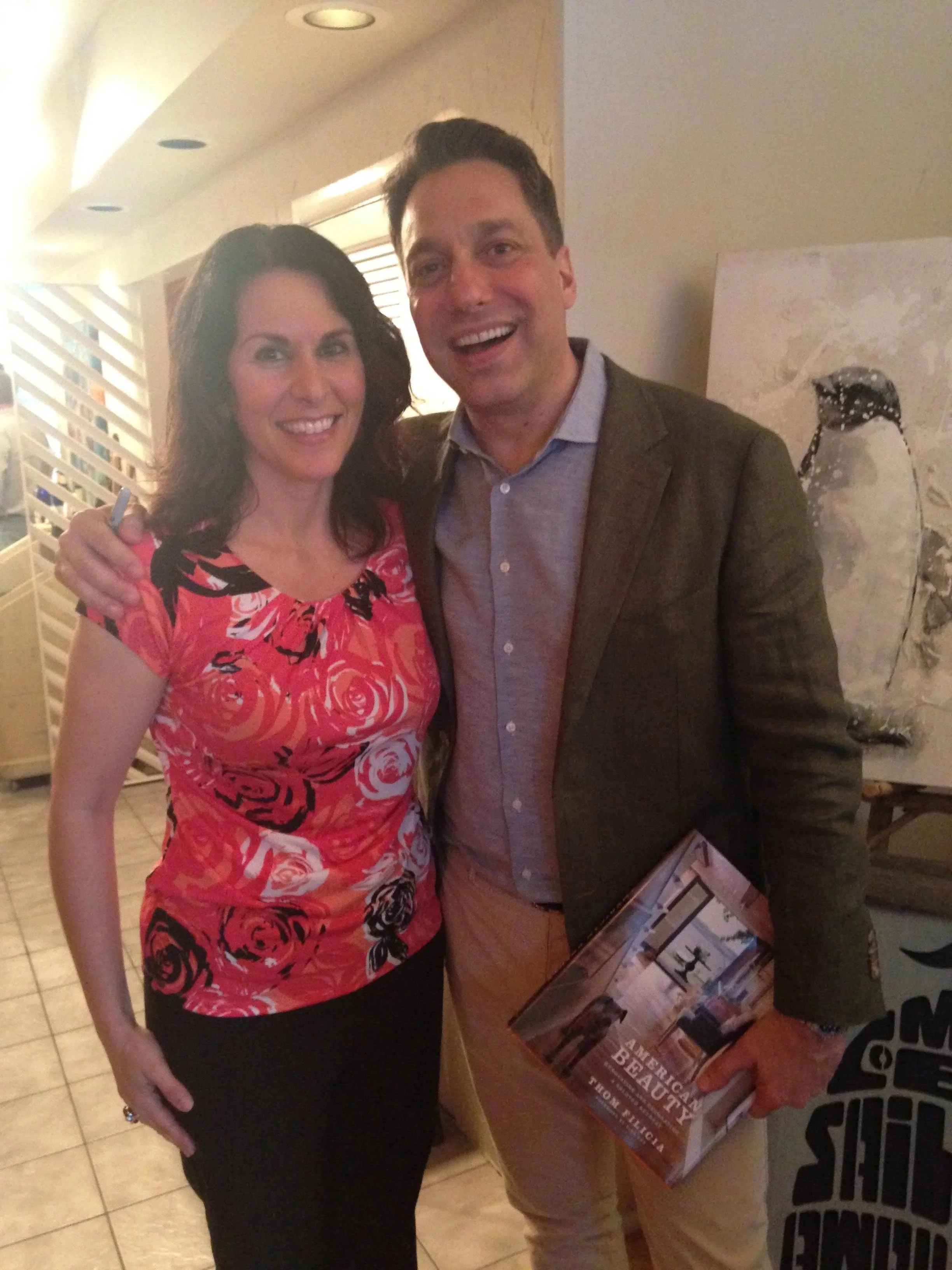Celebrity Stylist Thom Filicia at his book launch with Laura