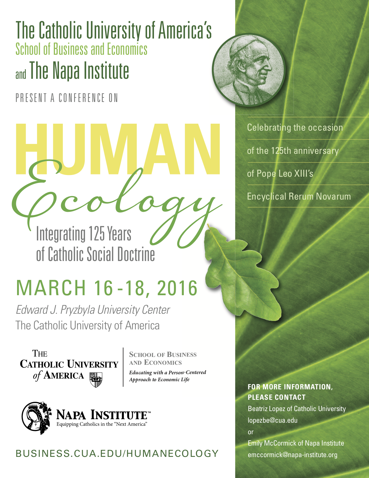 Conference on Human Ecology: Integrating 125 Years of Catholic Social Doctrine [Video]