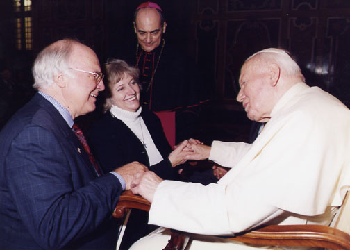 Michael and Karen with St. John Paul II