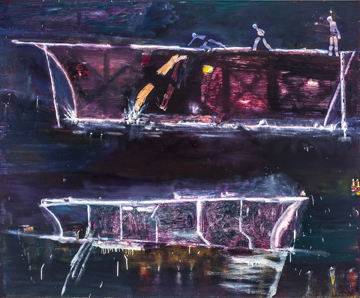 Night Divers, oil on canvas, 68” x 80” 2013 Private collection, Atlanta, GA.