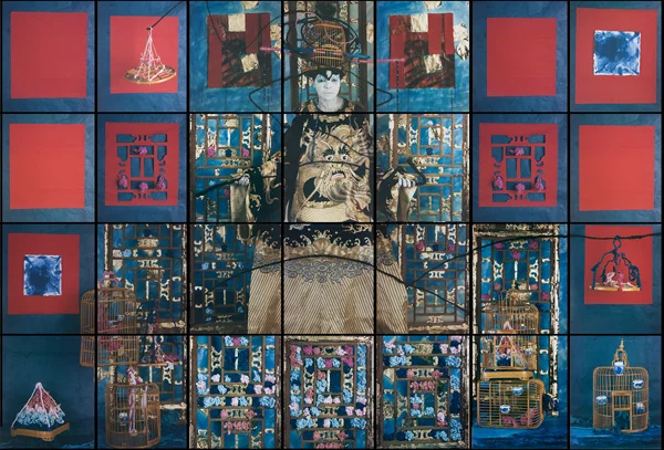 MARIA MAGDALENA CAMPOS-PONS, Finding Balance , 2015 28 Polaroid prints, each mounted on aluminum 154 inches x 104 inches (each image: 22 x 26 inches)