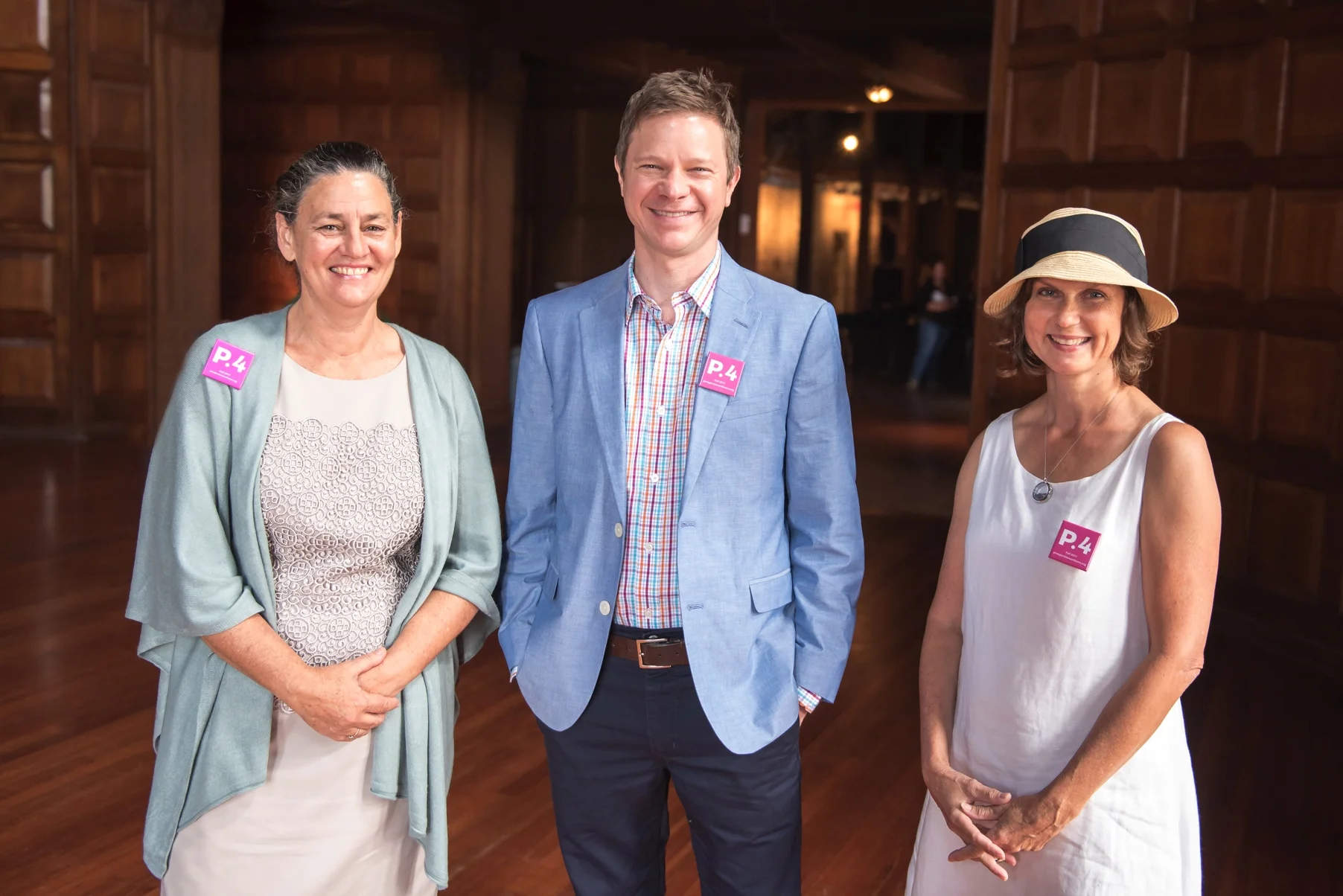 Prospect New Orleans Interim Director, Ylva Rouse; P.4 Artistic Director, Trevor Schoonmaker; and P.4 Artist Michel Varisco.