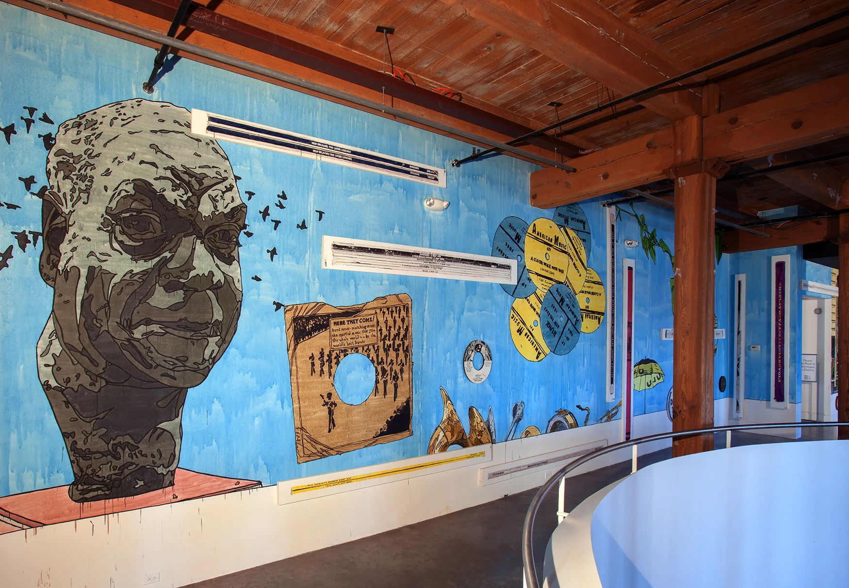 Dave Muller Installation at Contemporary Arts Center for Prospect.4: the lotus in Spite of the Swamp, 2017 photograph by Mike smith