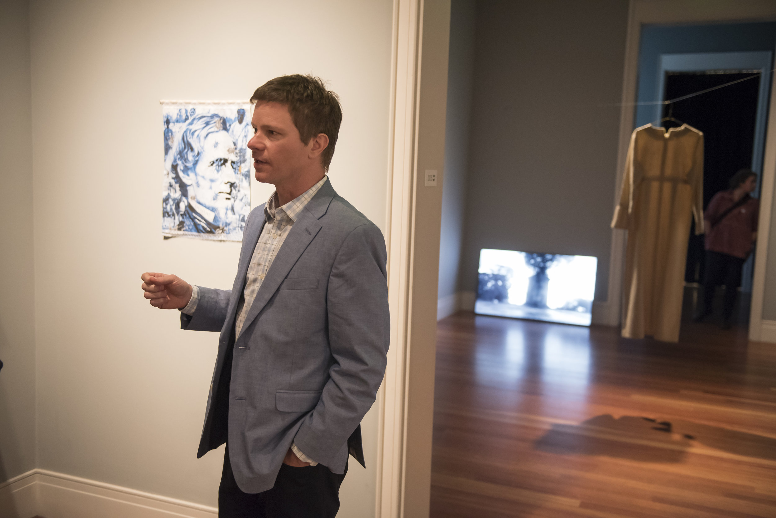 P.4 Artistic Director, Trevor Schoonmaker, Giving Tour at Ogden Museum of Southern Art