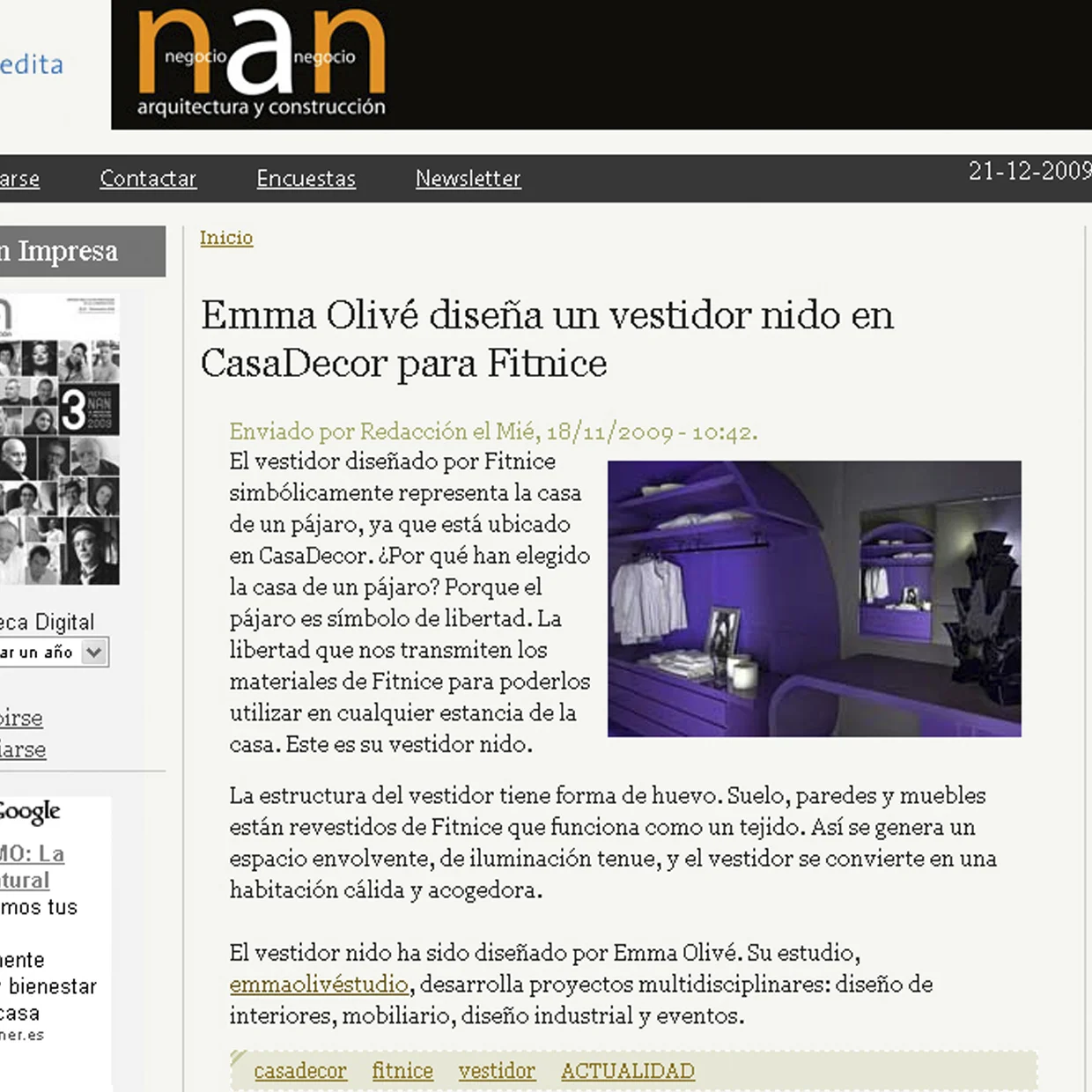 Web nan - Vestidor Nido