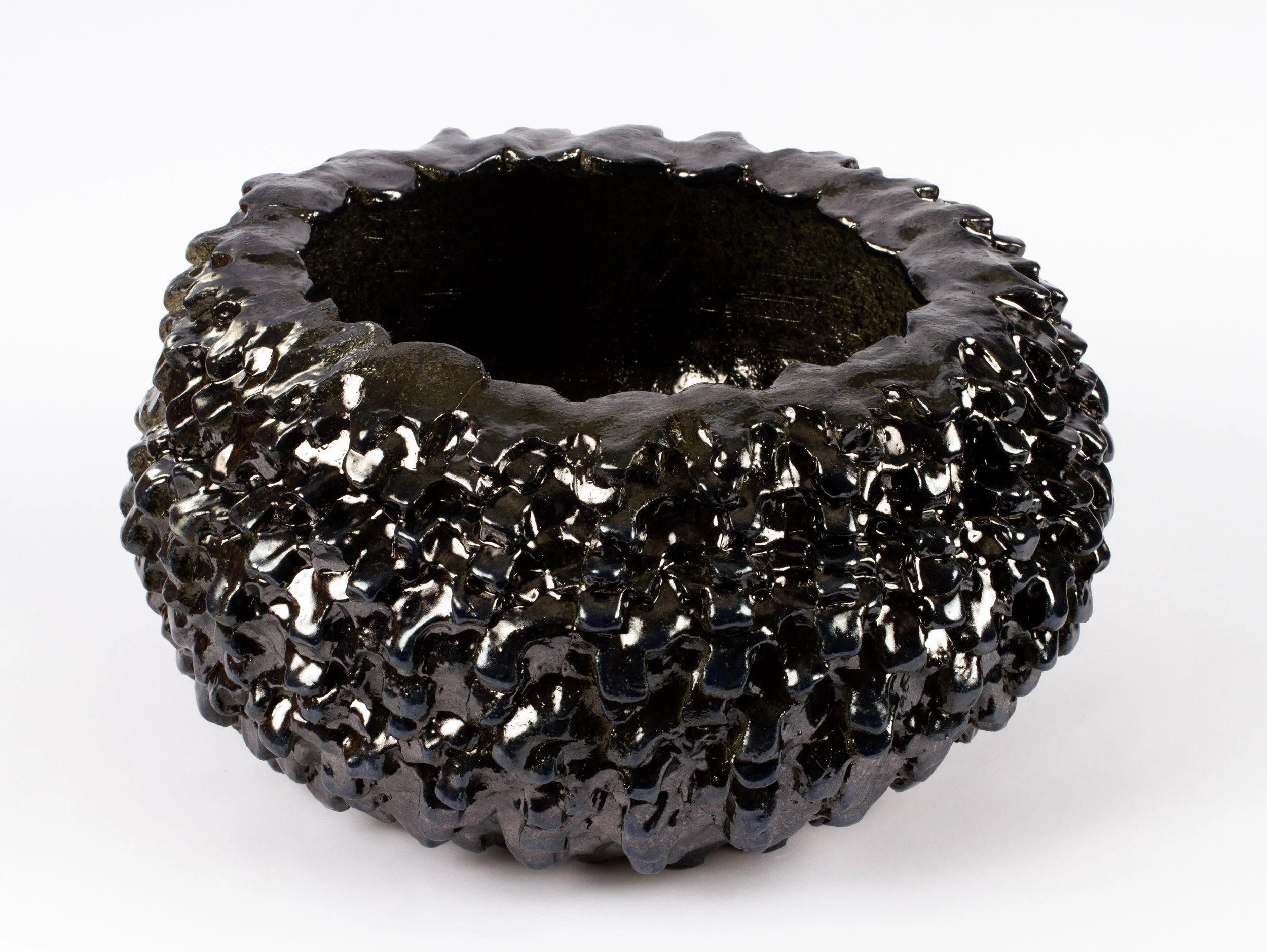 Murdered Out Bowl # 3 (mid-size tire), 2018 stoneware