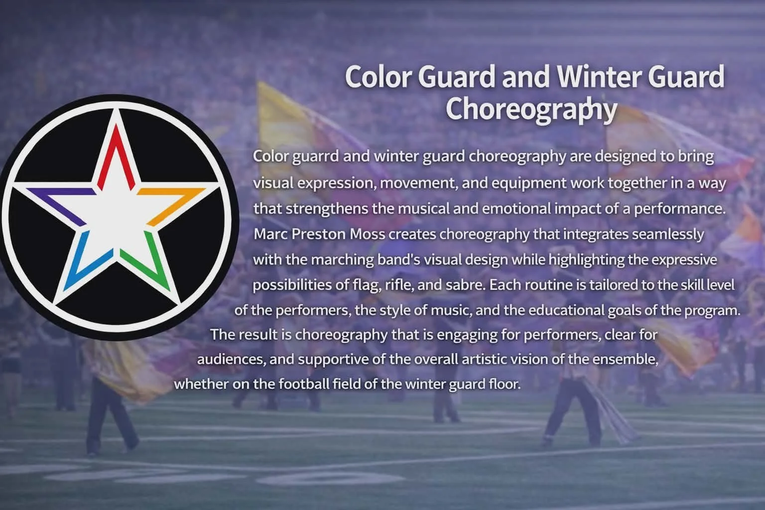 Color guard choreography