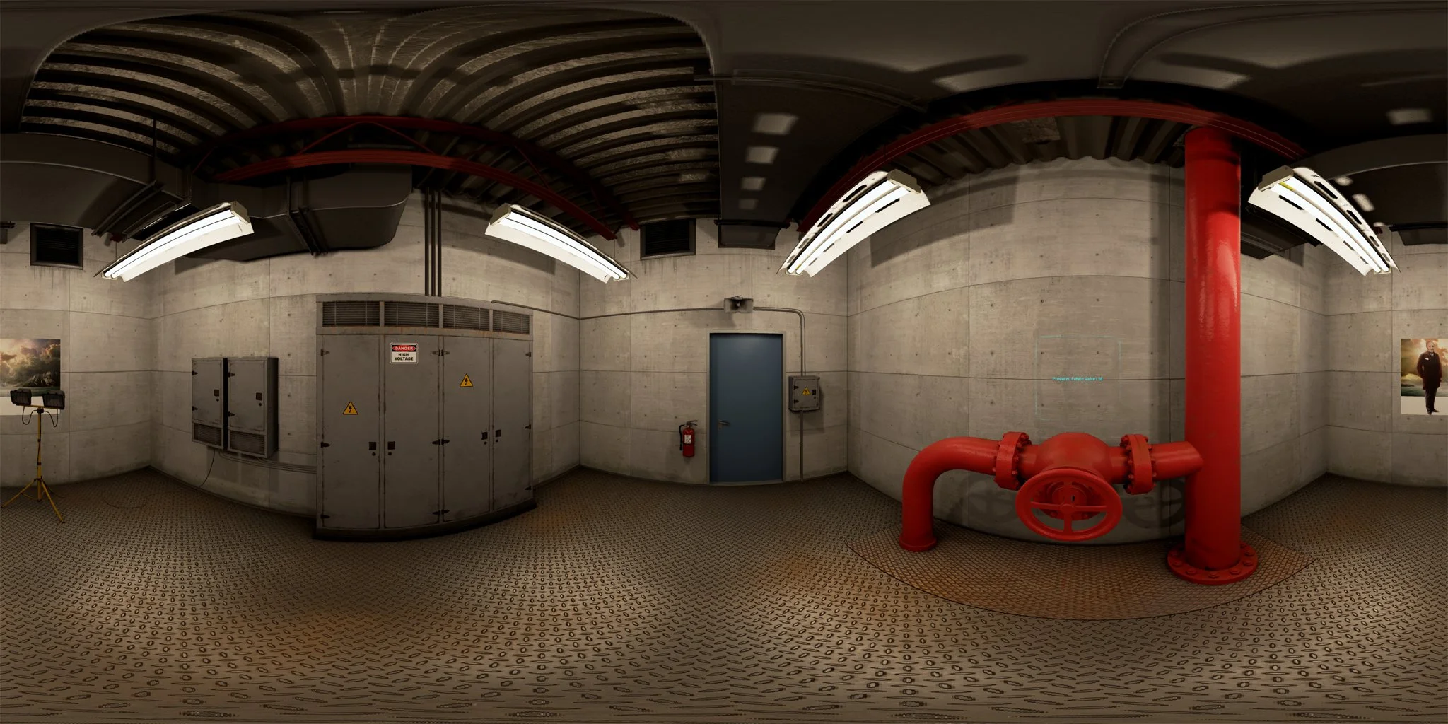The right amount of dirt: a 360 panorama of a mixed reality VR prototype for industrial training done at The Future Group.