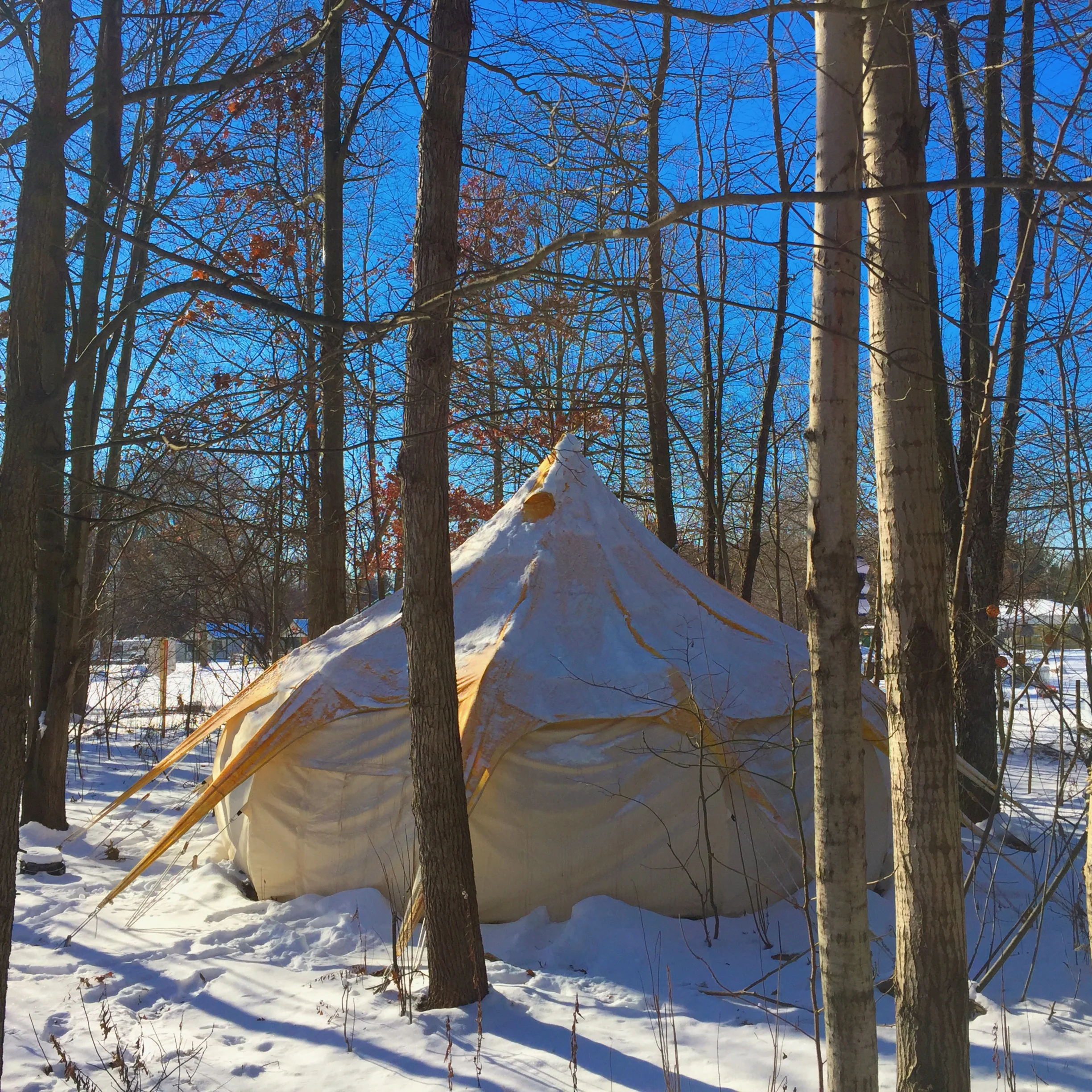 Stay comfy and warm in your Lotus Belle tent.
