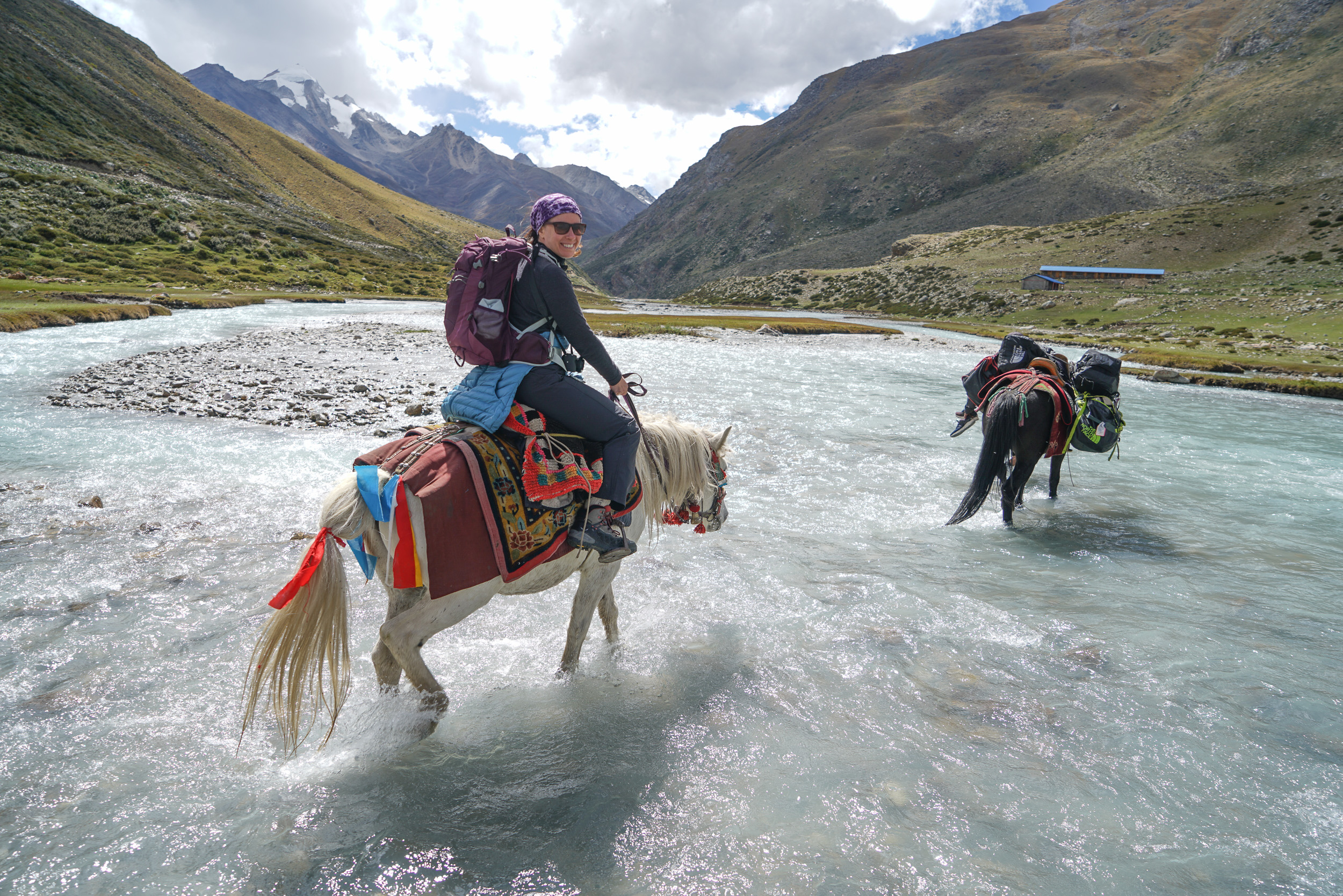 The horses certainly made the trek easier. Up and down trails and crossing rivers of ice cold glacier melt