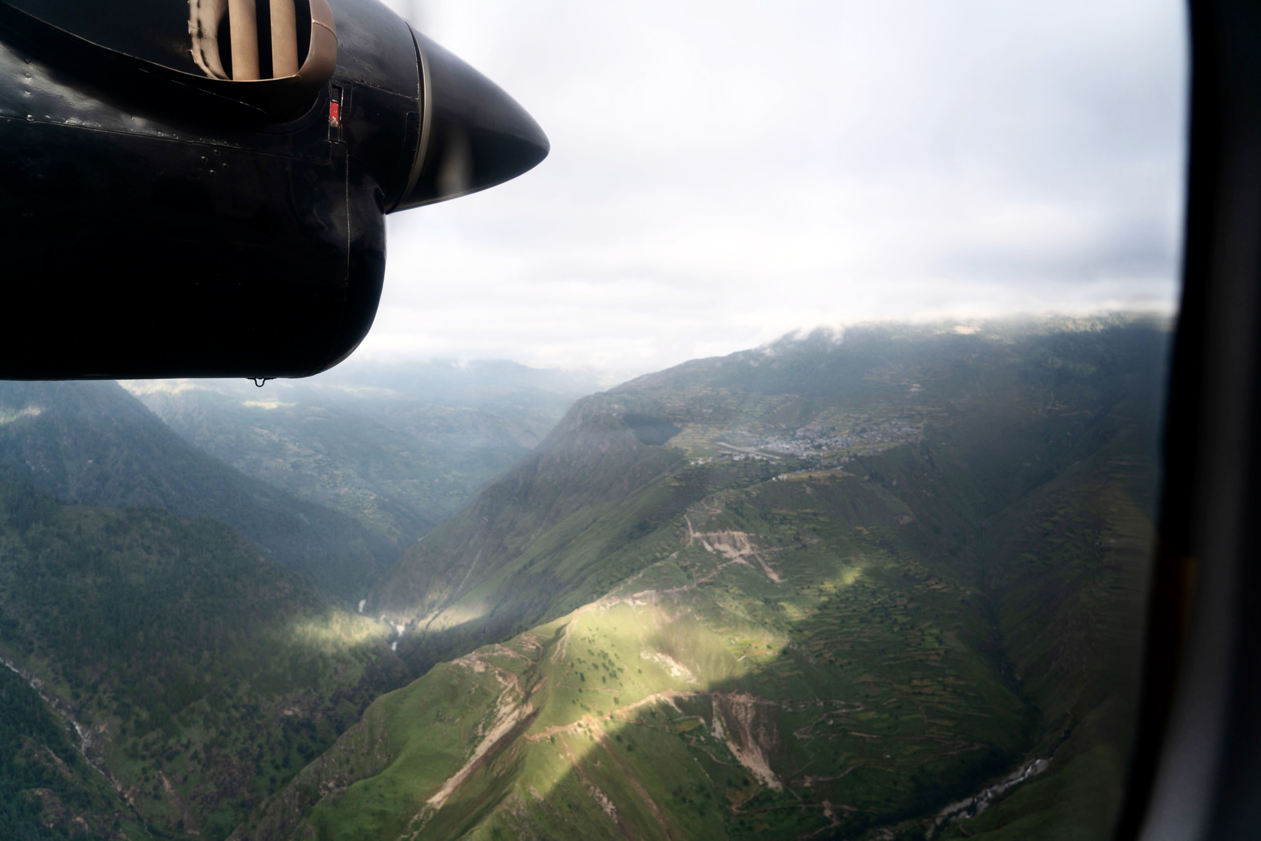 Flying to the mountain airport of Simikot