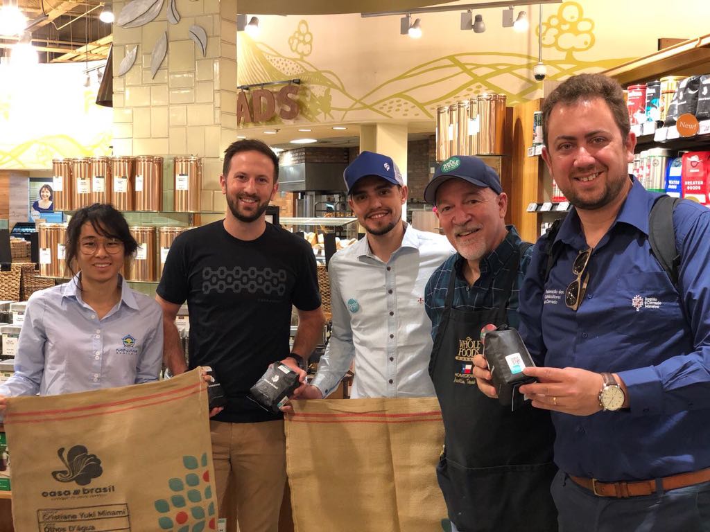 With Ian Myers, Casa Brasil manager, Edu from Fazenda Espigão do Palmital, Michael, coffee buyer for the Whole Foods store, and Juliano Tarabal from Cerrado Coffee Growers Federation 