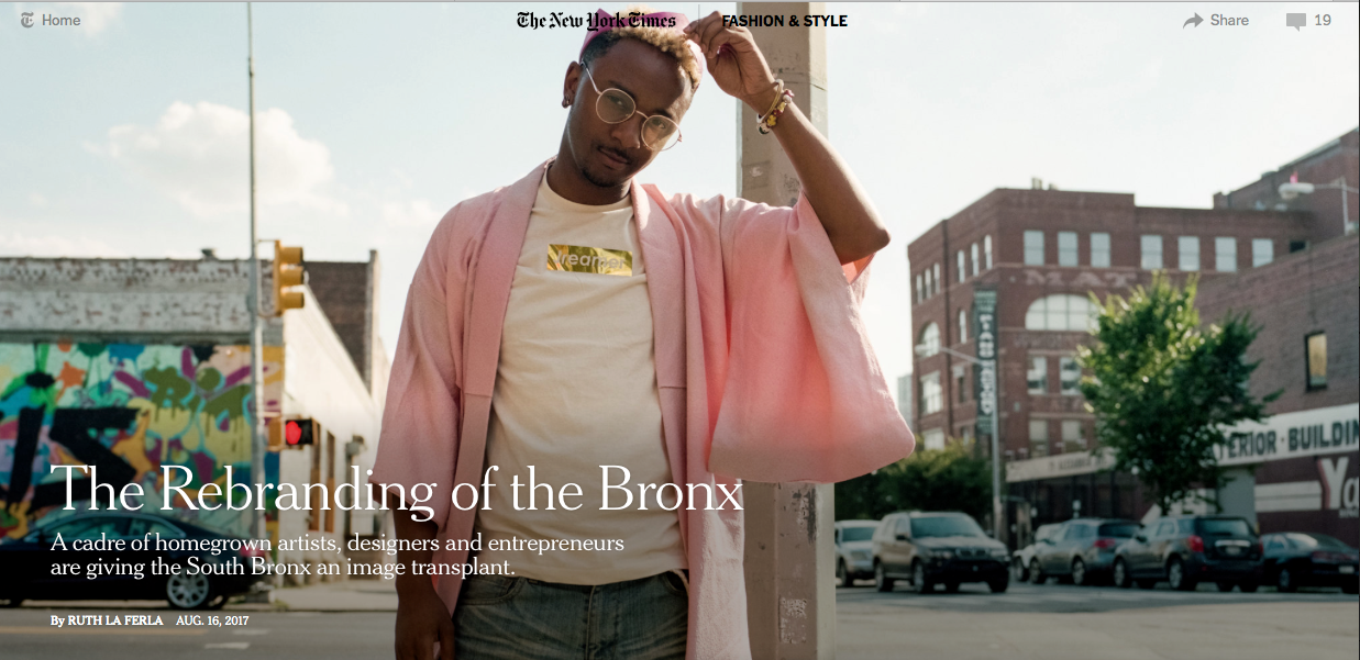 NEW YORK TIMES, THURSDAY STYLES COVER : REBRANDING THE BRONX