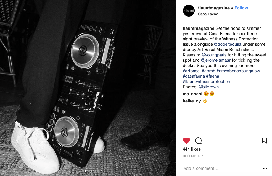 JEROME DJING FLAUNT MAGAZINE PARTY AT CASA FAENA DURING ART BASEL