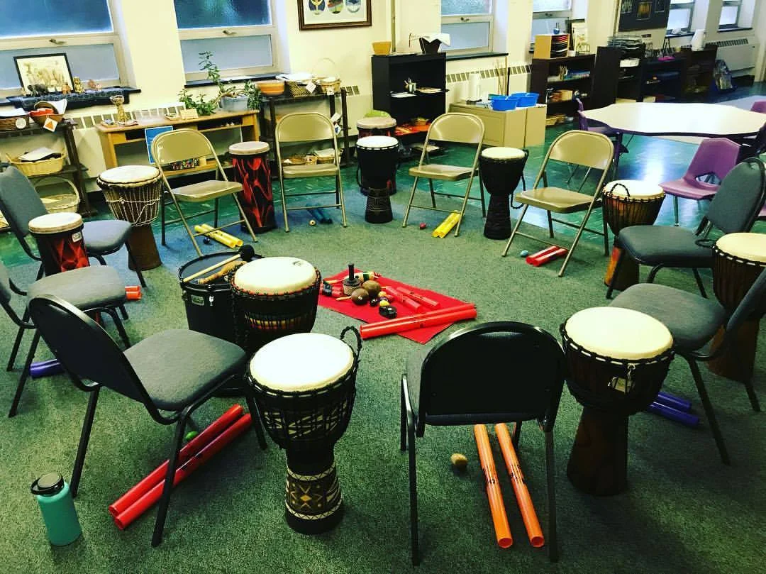 Spring Drum Circle at UUCV