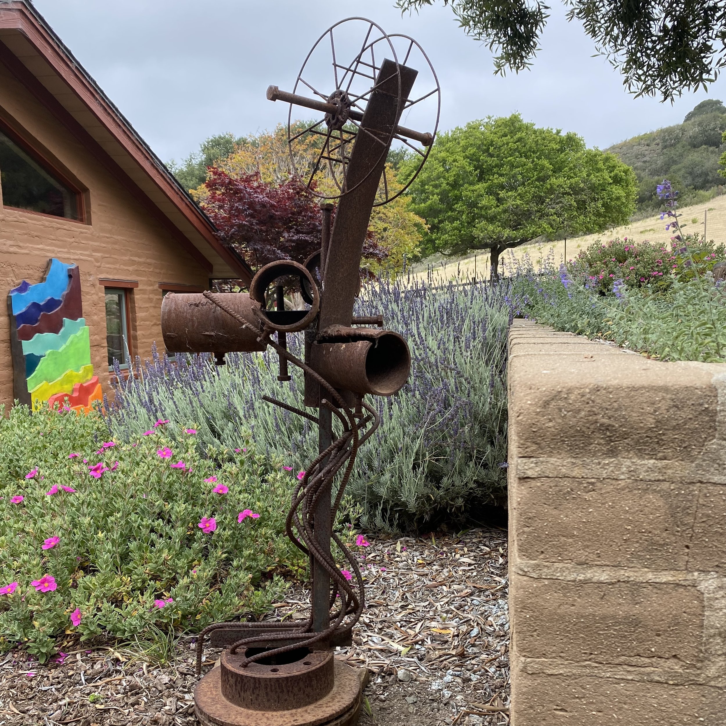 Weathered Steel - 22 x 16 x 48 h