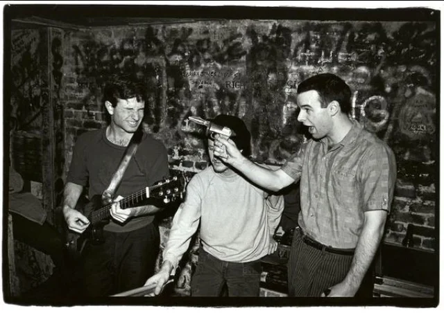 The author, whith his band B Team, backstage at the Mabuhay, 1981.