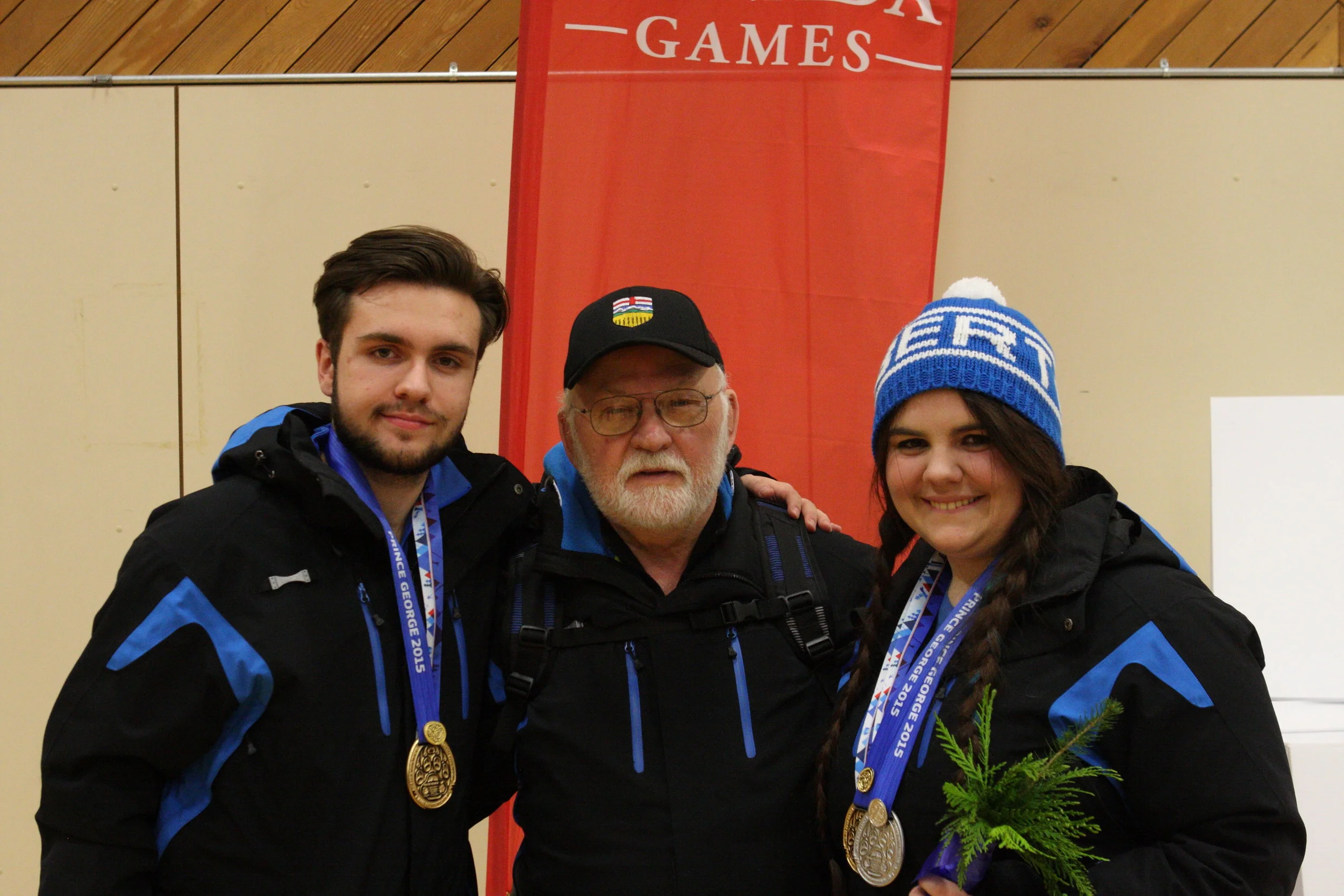 2015 Canada Winter Games, Prince George, BC Peter Schulze (Gold, AP60 Team), Coach Arno Baron, Veronika Schulze (Gold - AP40 Team, Silver - AP40 Individual)