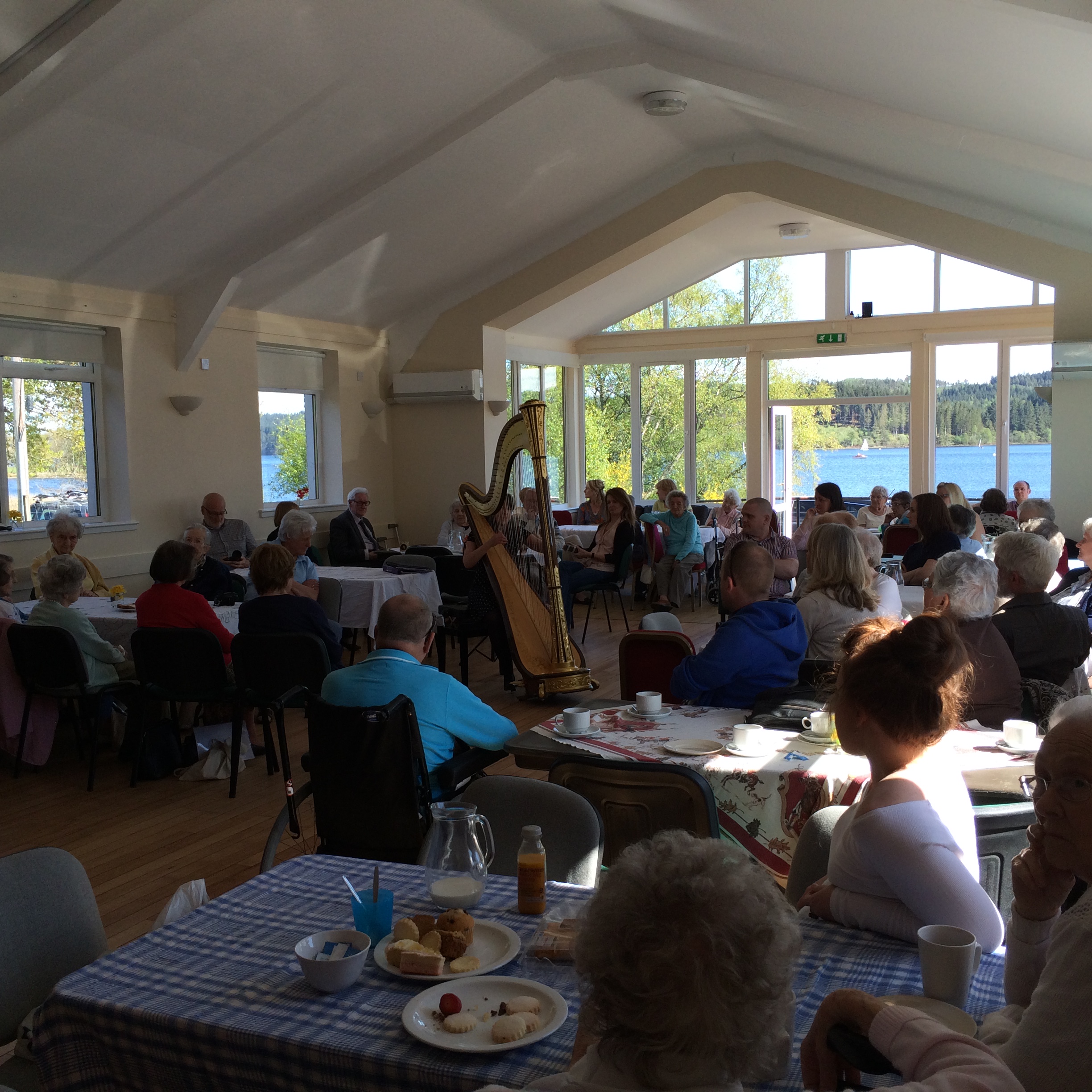 Enjoying the sunshine at Kinlochard village hall for my (now annual) spot at the Contact the Elderly birthday tea party
