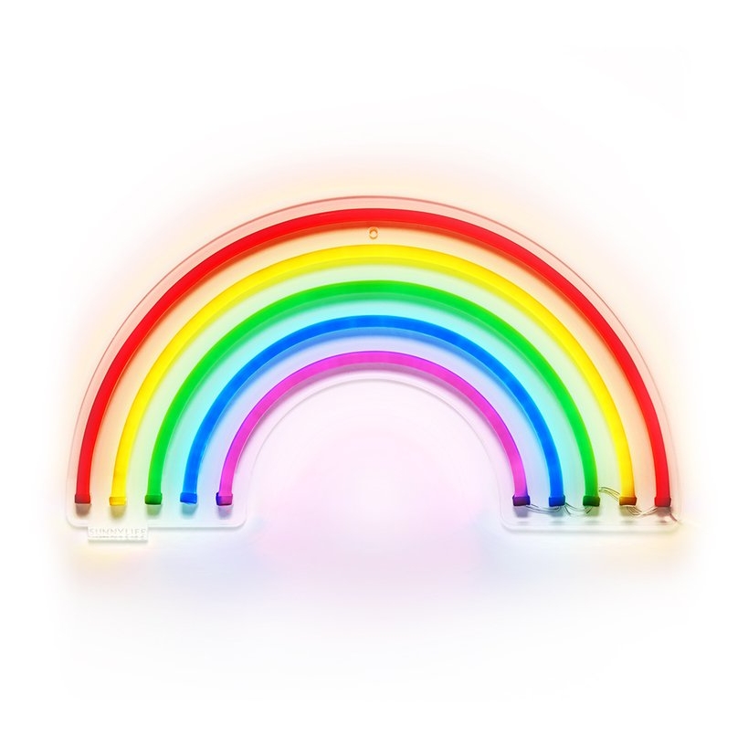 Rainbow Neon Wall Sign, $60