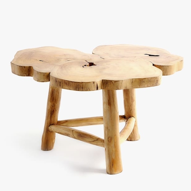 Irregular Teak Wooden Table, $250