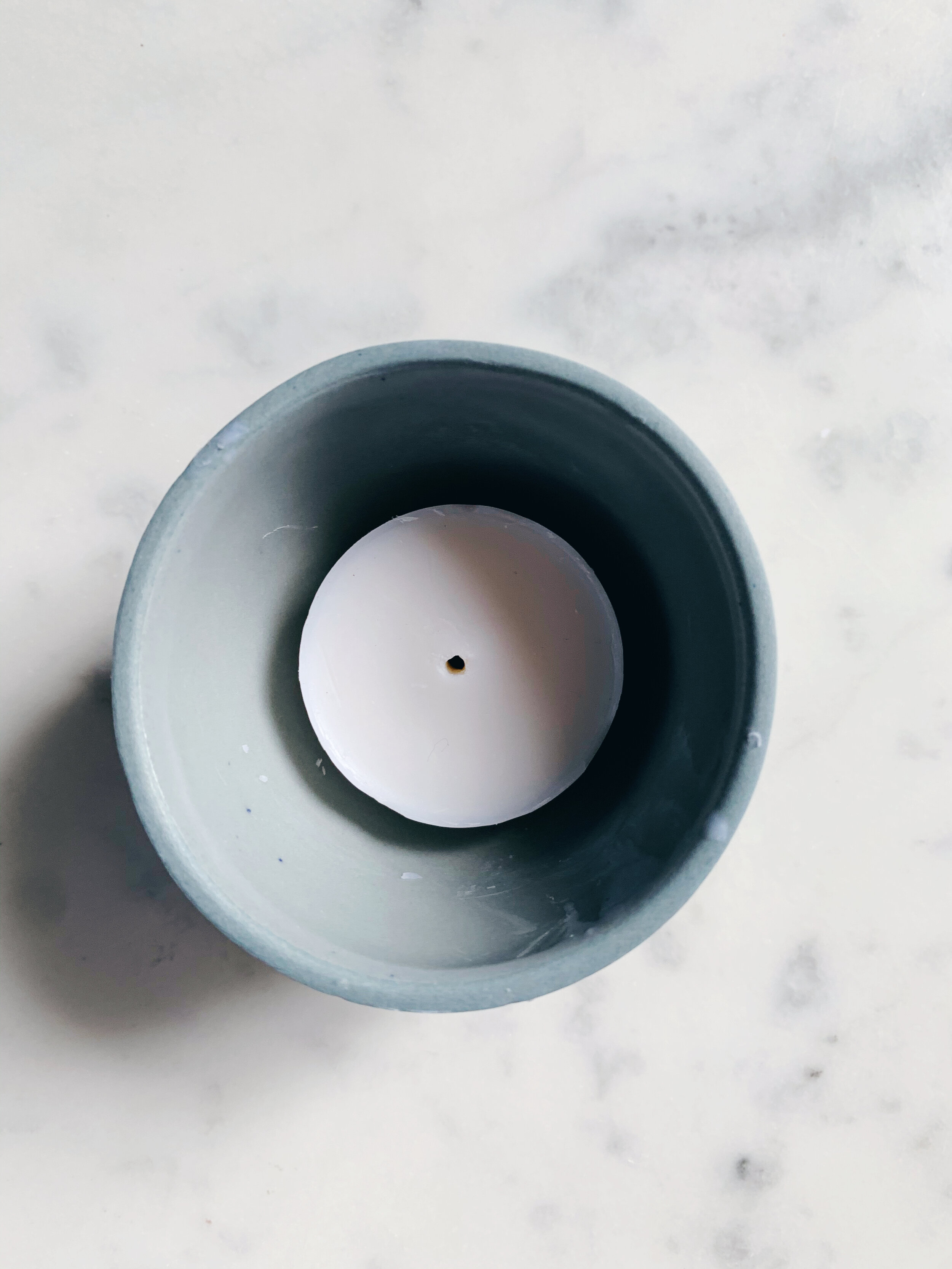 remove wick from tea light, melt in microwave check every 30 seconds