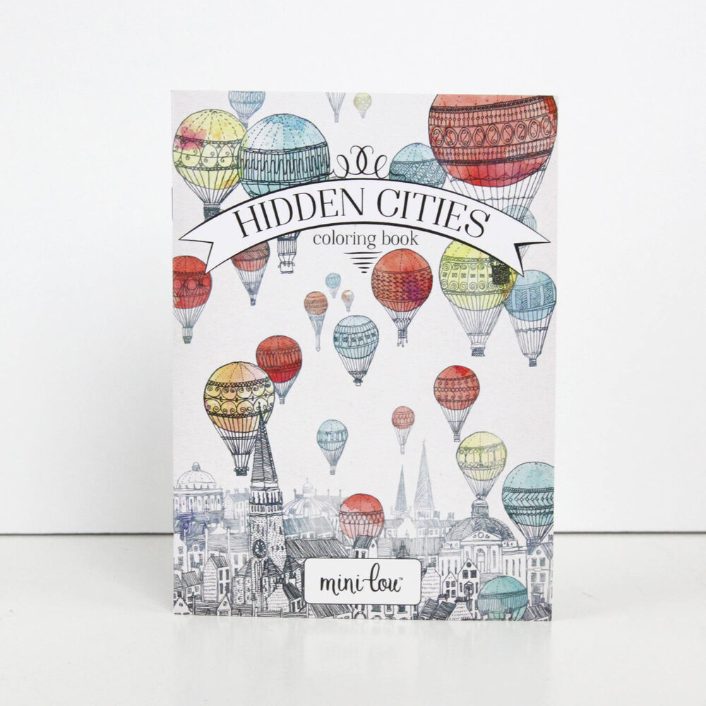 Hidden Cities Mini Coloring Book, Mini Lou Kids, $3.99